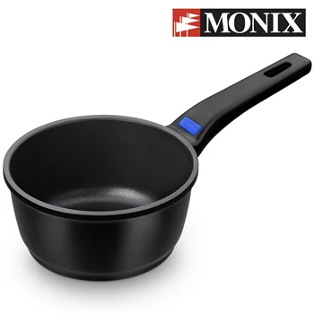 

Monix Titan Rock - Cazo 16 cm aluminum forged non-stick black stone effect. For all kinds of kitchens even induction