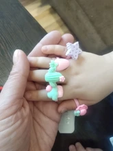 Anillo de fruta bonita para niñas, sortija Multicolor de colores, fruta bonita, traje de princesa, 12 Uds.