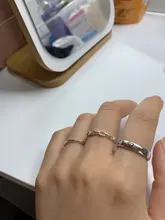 XIYANIKE-Anillo de plata de primera ley con cadena fina para mujer, sortija, plata esterlina 925, estilo coreano, ancho, hecho a mano