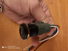 Luz LED de Metal resistente al agua, 19mm, botón de presión, arnés de cables, montaje de baño, interruptor a prueba de agua