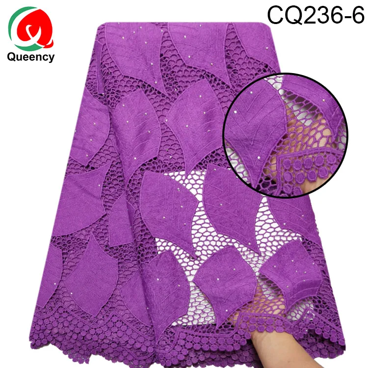 CQ236 DHL-красивый дизайн высокого качества хлопок шнур кружева гипюр из Африки кружева с камнями для женщин одежда материал