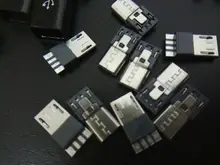 10 unids/lote YT2153B Micro USB 4Pin conector macho negro/blanco de datos OTG interfaz de línea de cable de datos para