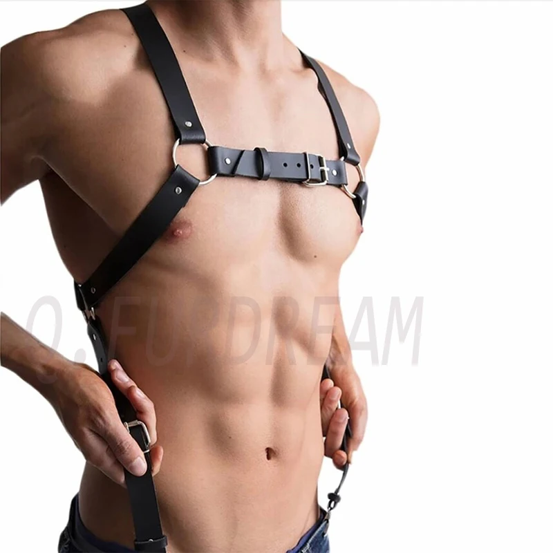 Мужской нагрудный костюм из искусственной кожи регулируемая портупея для мужчин