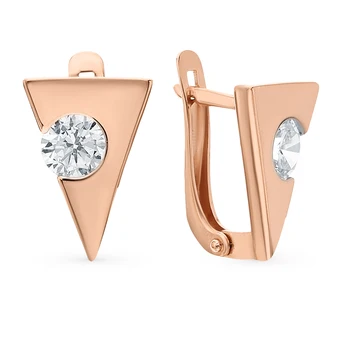 

Silver earrings with cubic zirconia sunlight sample 925