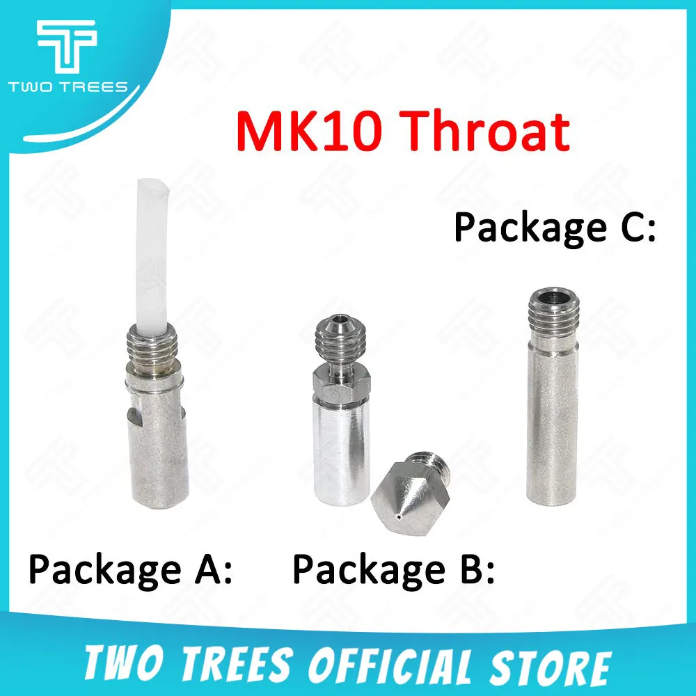 MK10 все металлические Hotend набор сопло из нержавеющей стали и ПТФЭ трубки комплект