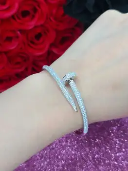 

925 sterling silver bracelet with clover with enamel