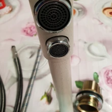 Grifo de latón con rotación de 360 grados para agua filtrada, grifería de cocina con ángulo doble y ángulo derecho, accesorio para fregadero de cocina