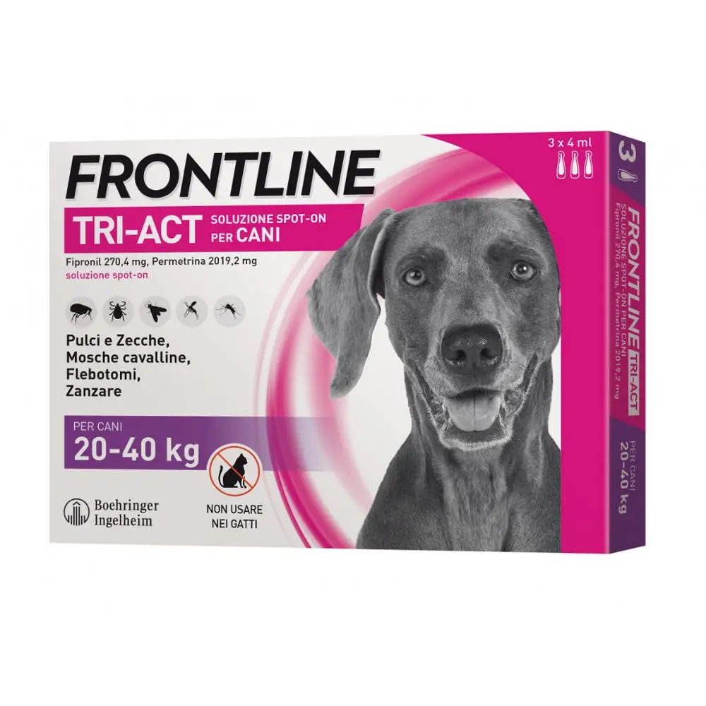 Frontline Tri-Act Pipetas para Perro (20-40kg) - 3 Pipetas