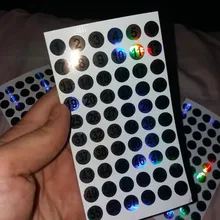 Etiquetas adhesivas láser a prueba de agua para manualidades, esmalte de uñas pintalabios, etiquetas con números de Color, suministros escolares y de oficina, Número 1-300