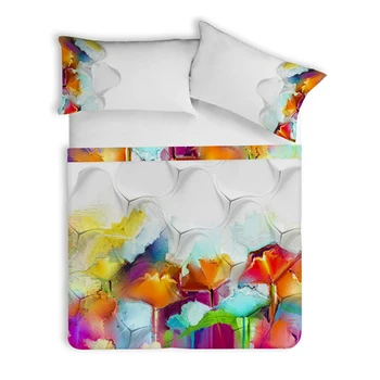 

Bed sheet COVER DUAL MANTEROL 639 WATERCOLOR bedspread summer DIGITAL print cotton bedding set bedding decoration