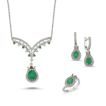 

Silver 925 Sterling Zircon Cubic Zirconia Set