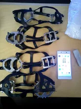 Crampones de escalada de 18 dientes para exteriores, zapatos antideslizantes de acero al manganeso para caminar, pesca en hielo y nieve, para invierno