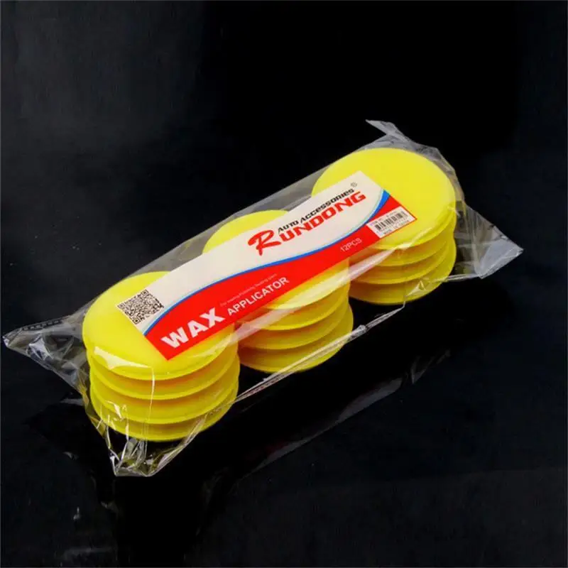 

Car Foam Sponge 12Pcs Foam Sponge Wax Applicator Cleaning Detailing Pads Car Waxing Polish Car Home Care Cleaning Yellow 10cm