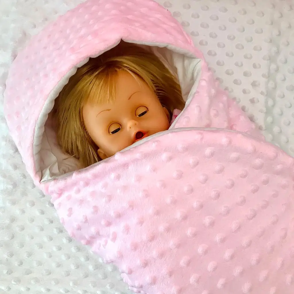Sac de couchage Minky Swaddle pour bébé, couverture ronde, nouveau-né, bébé,  lit de retour à la maison, garçon, fille, nouveau, douche, pyjama, sourire,  vêtements - AliExpress