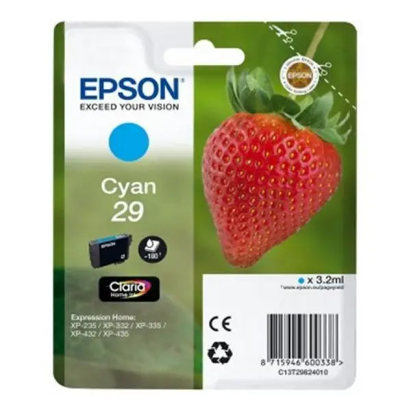 Чернильный картридж Epson C13T298240 голубой