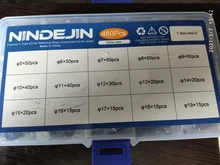 NINDEJIN-Juego de anillos de retención de presión, clip de circlip externo, acero inoxidable, acero al carbono, 5-19mm, 480 Uds.