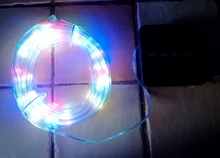 Rope-Tube Garland String-Lights Yard-Decoration Christmas Solar-Powered Garden Outdoor