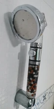 FOHEEL-Cabezal de ducha de mano ajustable, 3 modos, alta presión, ahorro de agua, un botón para detener el agua