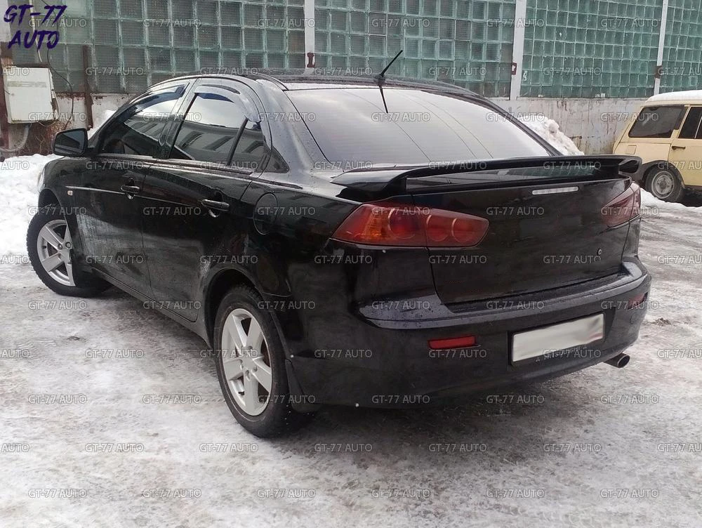 Спойлер на крышку багажника для Mitsubishi Lancer X 2007- рестайлинговый вид внешний материал ABS пластик Стайлинг тюнинговая накладка