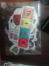 Pegatinas de química de Laboratorio de Ciencia para niños, 50 Uds., pegatina divertida para bricolaje, maleta para portátil, cuaderno, motocicleta, coche, calcomanías de juguete