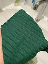 Peachtan-bikinis de cintura alta para mujer, bañador Sexy acanalado liso, traje de baño deportivo para mujer con cuello de pico, bikini a rayas 2021