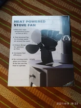 Wood Burner Stove-Fan Fireplace Heat-Powered 4-Blade Log Heat-Distribution Black Home