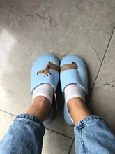 Millffy Womens unicorn house slipper Dachshund dog cotton bedroom indoor slippers