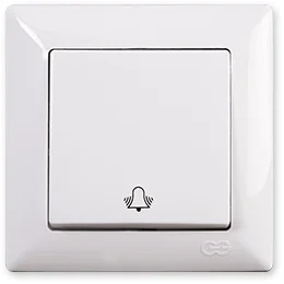 

PnpnElectrıc Gns Visage Ambiance Bell Button White 10A 220V AC Push Button with Bell Symbol