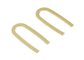 

Brass Open Oval Earring Charms - Raw Brass Mini U Pendant - Jewelry Supplies - 12Pcs/Lot - 27.07x12.75x0.48mm - PP3419