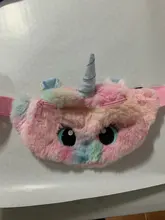 Belt Chest-Bag Coin-Purse Fanny-Pack Plush-Toys Cute Unicorn Gradient-Color Girls Cartoon