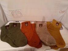 Calcetines de algodón transpirables para bebés, antideslizantes, antideslizantes, con dibujos de osos, para primavera y otoño, 5 pares