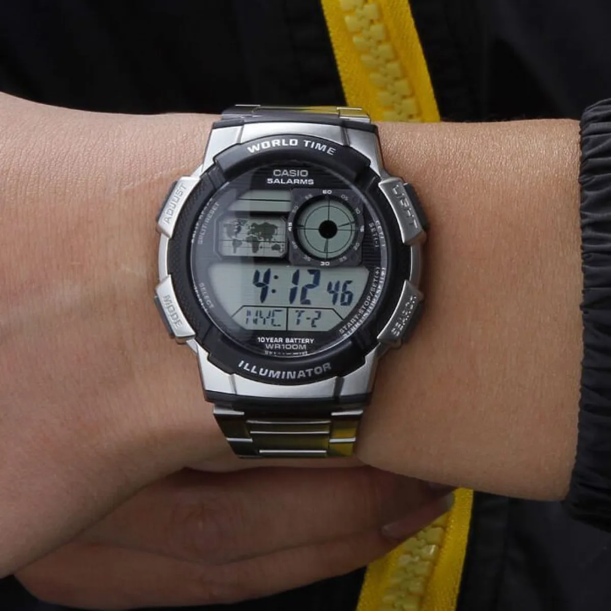 Casio Digital Clock Ae-1000wd-1av 5 Alarms Water Resist 100m - Digital  Wristwatches - AliExpress