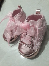 Zapatos de piel sintética para bebé de 0 a 18M, antideslizantes, con encaje bordado Floral, suaves, para antes de caminar, niños pequeños, caída de zapatos