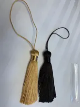 10 Uds. De accesorios para colgantes de cepillo de flecos para pendientes DIY, fabricación de joyas, borla de satén de seda de 8cm, proveedor de accesorios para Artesanías hechas a mano