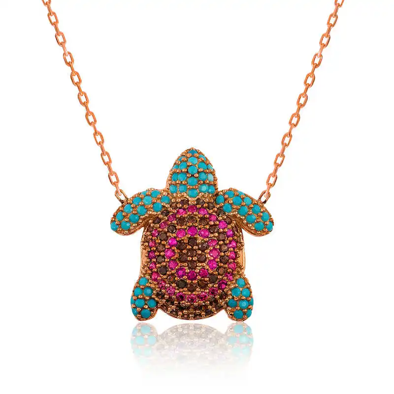 

Silver Turtle Lady Necklace