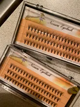 60 paquete Pestaña de visón Natural de la extensión del 3D ruso Volumen de pestañas individuales 20D de pestañas de injerto maquillaje cilios