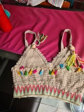 Cover Ups Swimsuit Kimono Bikini Weave Crop-Top Tassel Crochet Beach-Wear Summer Sexy