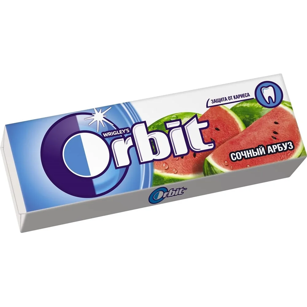 Orbit жевательная резинка Сочный арбуз 30 шт 13.6 гр|Жевательная резинка| |