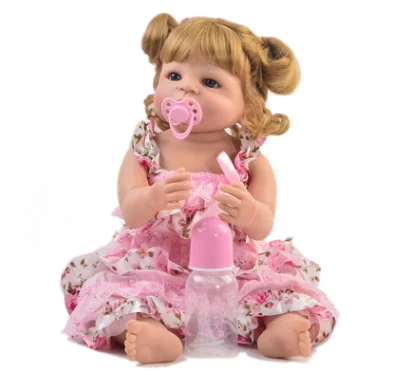 55 см Моделирование детских кукол милые Силиконовые Мягкие реалистичные Reborn Baby Doll игрушки на день рождения девочки мальчика подарок ручной работы дизайн ткань