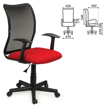 

Chair of the operator brabix spring mg-307, with armrests, combined. Red/black TW, 531405