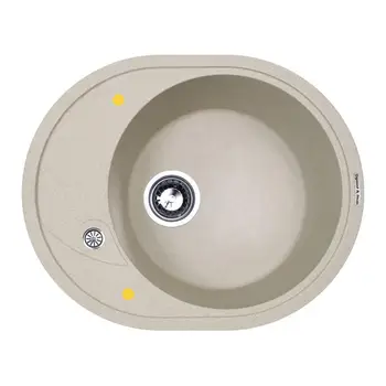 

Kitchen sink Zigmund & shtain Kreis ov 575 autumn grass beige granite