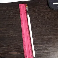 Pincel dentado para uñas, pluma de mezcla gradiente a cuadros, encaje de bolígrafo, mango de madera, nailon, suave, profesional, herramientas de manicura, 1 Uds.