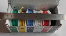 Cable de cobre flexible en diferentes colores, aislante de silicona flexible, calibres en AWG 30, 28, 26, 24, 22, 20 y 18, paquete con 6 colores, linea DIY