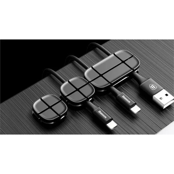 Держатель проводов Baseus Cross Peas Cable Clip ACTDJ-01(Черный