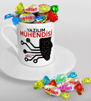 

Customized Software Engineer Turkish coffee Cup and Haribo Candy Gift Seti-2