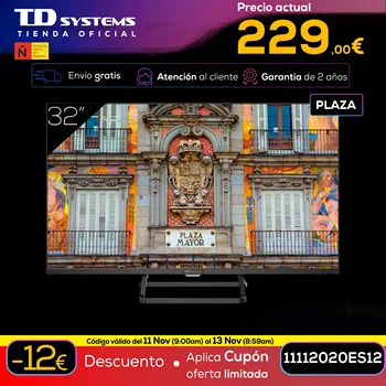 

Smart TV televisions 32 inch TD Systems K32DLX10HS. 3x HDMI, DVB-T2/C/S2, HbbTV [shipping from Spain, 2 year warranty]