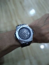 RUIMAS-Reloj de pulsera deportivo para hombre, de cuarzo, con correa de cuero, militar, resistente al agua, 533G