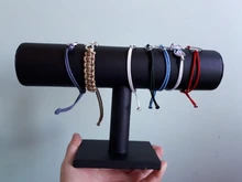 Soporte de exhibición de cuero de PU Vintage de alta calidad, pulsera de terciopelo, para reloj estante de barra en T, organizador de joyas, soporte de pie duro