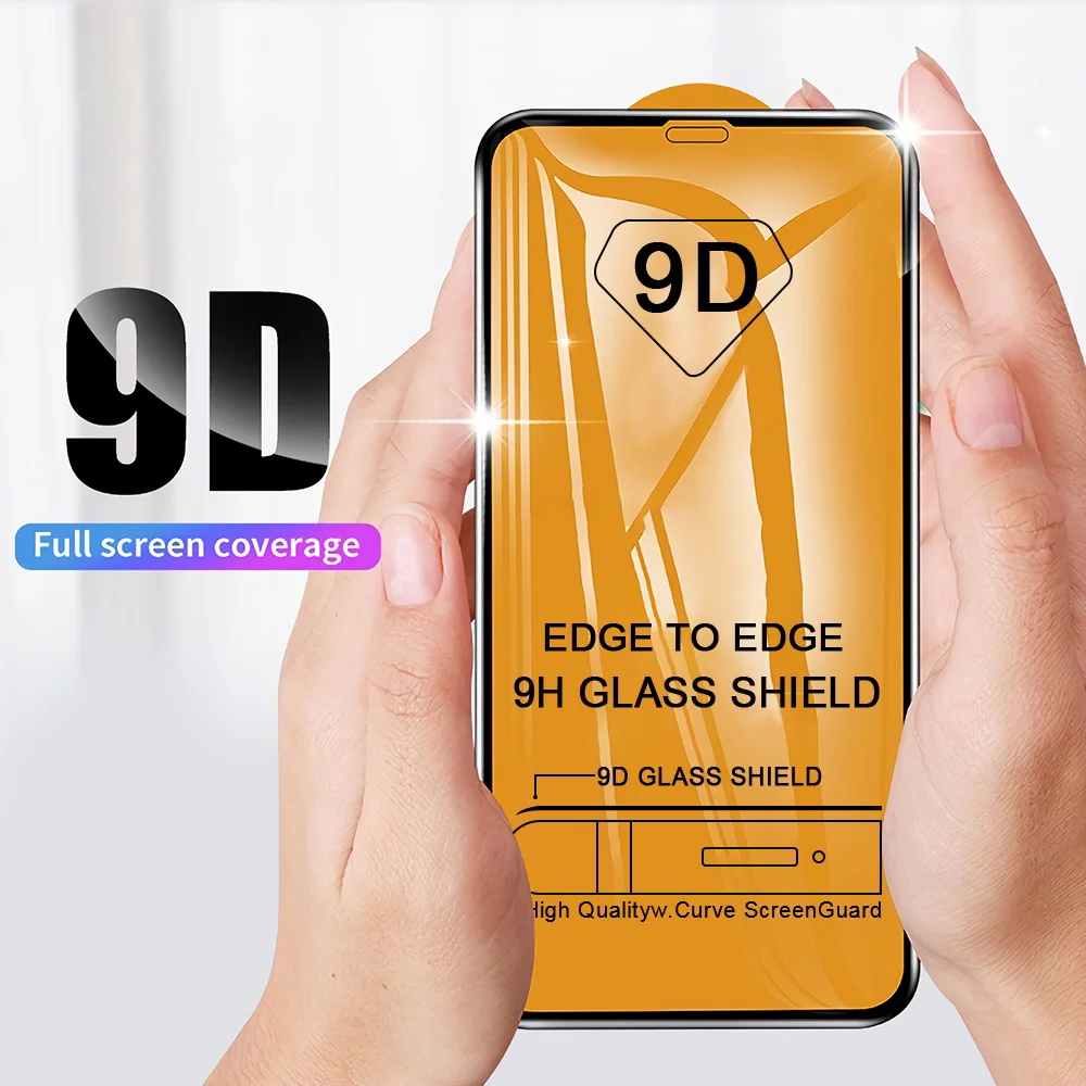 Защитное стекло 9D для iPhone 7 защита экрана 8 Xr Xs Max закаленное X 6 6s Plus стекло|Защитные