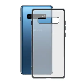 

Mobile cover Samsung Galaxy S10 KSIX Flex Metal TPU Transparent Grey Metallic